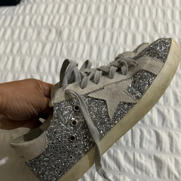 Golden Goose Silver Glitter Sneakers - Picture 10 of 10